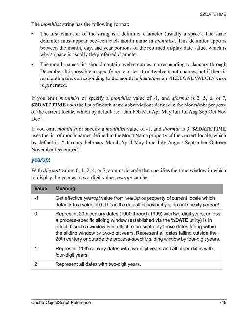 Caché ObjectScript Reference - InterSystems Documentation