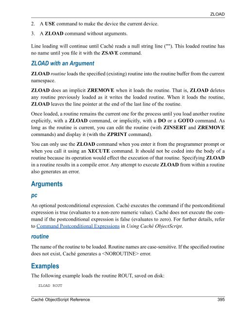 Caché ObjectScript Reference - InterSystems Documentation