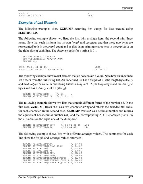 Caché ObjectScript Reference - InterSystems Documentation