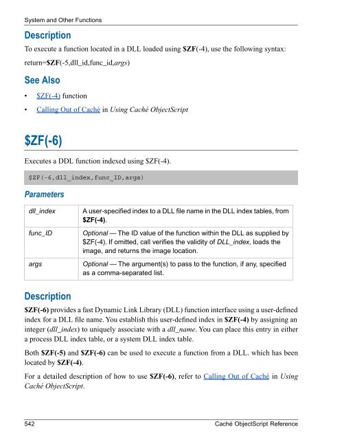 Caché ObjectScript Reference - InterSystems Documentation