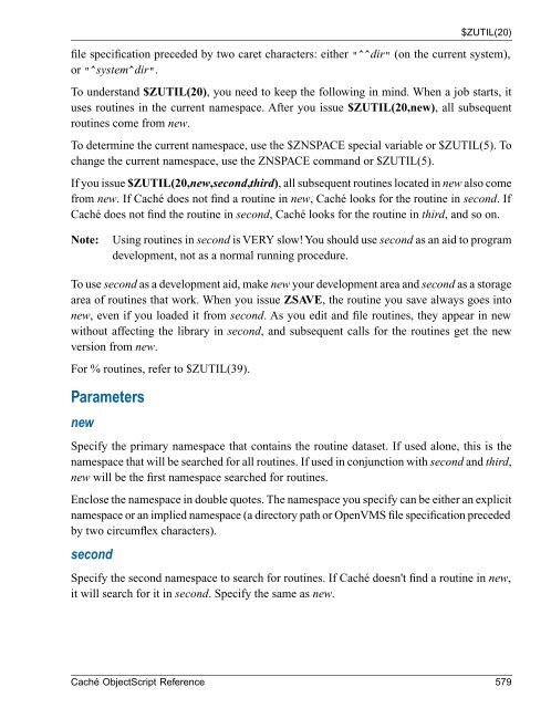 Caché ObjectScript Reference - InterSystems Documentation