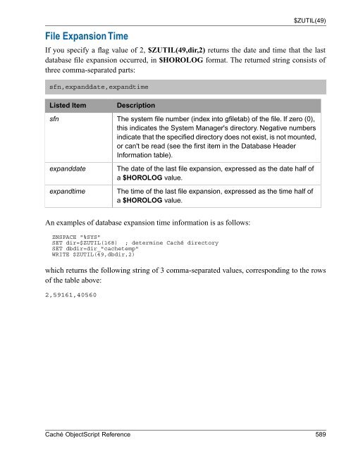 Caché ObjectScript Reference - InterSystems Documentation