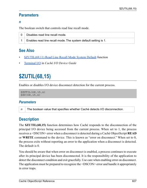 Caché ObjectScript Reference - InterSystems Documentation