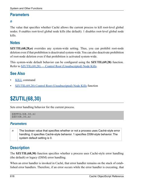 Caché ObjectScript Reference - InterSystems Documentation