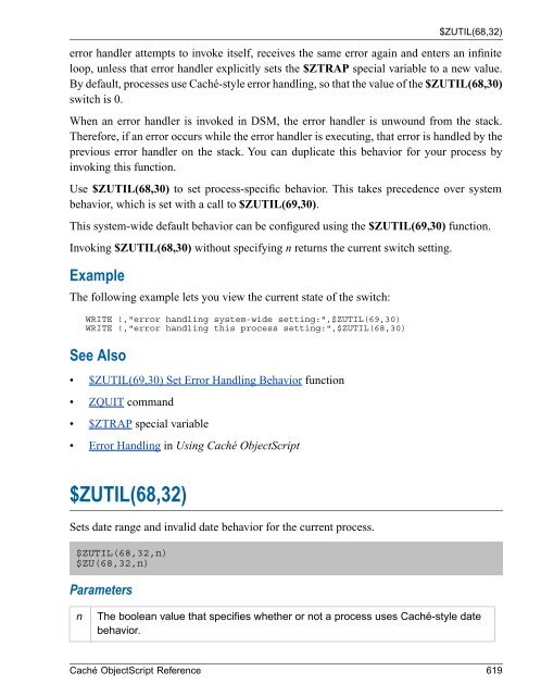 Caché ObjectScript Reference - InterSystems Documentation