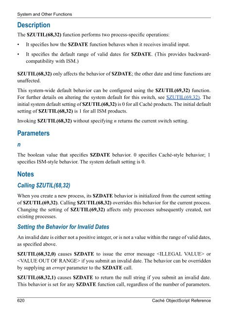 Caché ObjectScript Reference - InterSystems Documentation