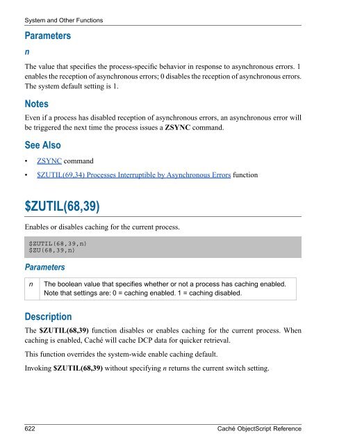 Caché ObjectScript Reference - InterSystems Documentation