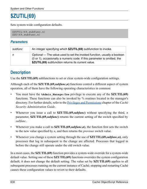 Caché ObjectScript Reference - InterSystems Documentation