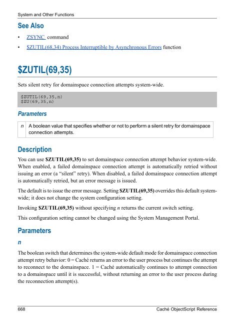 Caché ObjectScript Reference - InterSystems Documentation