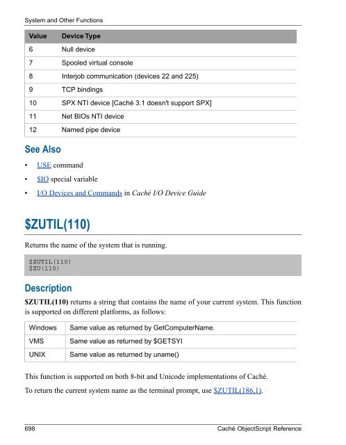 Caché ObjectScript Reference - InterSystems Documentation