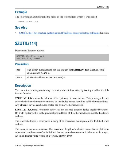 Caché ObjectScript Reference - InterSystems Documentation