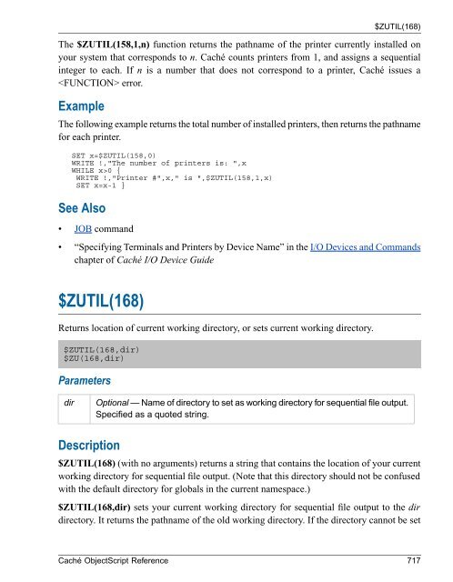 Caché ObjectScript Reference - InterSystems Documentation