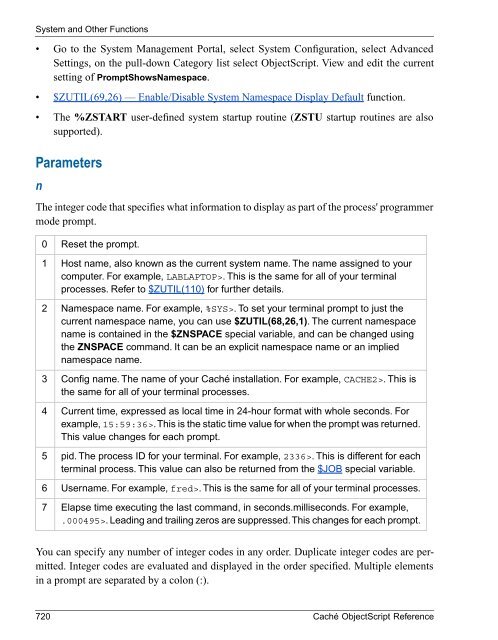 Caché ObjectScript Reference - InterSystems Documentation