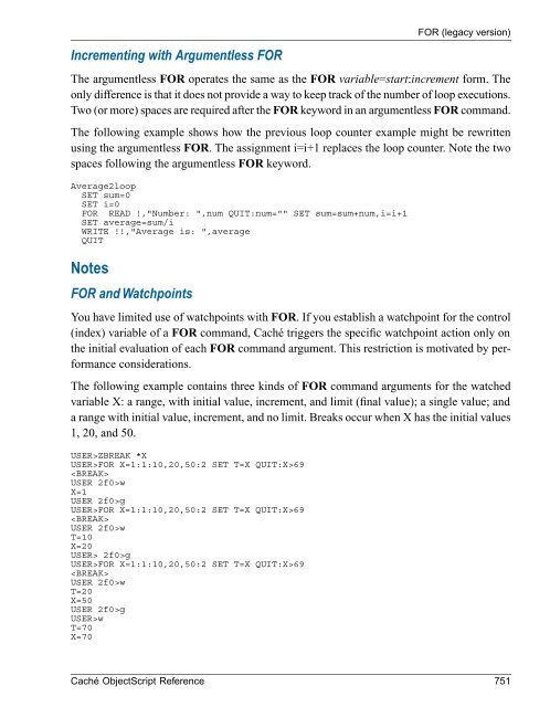 Caché ObjectScript Reference - InterSystems Documentation