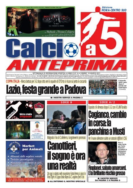calcio a 5 anteprima 14/11 CS
