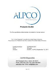 Prolactin ELISA - ALPCO Diagnostics