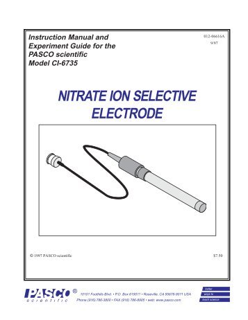 NITRATE ION SELECTIVE ELECTRODE - Frederiksen
