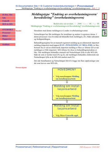 Meldingstype "Endring av overbelastningsvern/ hovedsikring ...