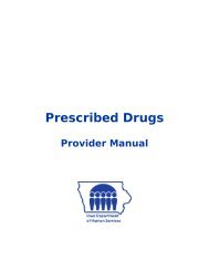 Prescribed Drugs Provider Manual - Iowa Department of Human ...