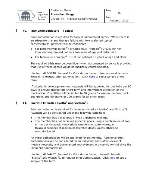 Prescribed Drugs Provider Manual - Iowa Department of Human ...