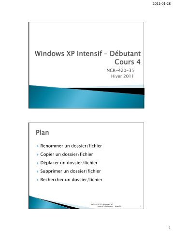 Windows XP dÃ©butant - Cours 4.pdf