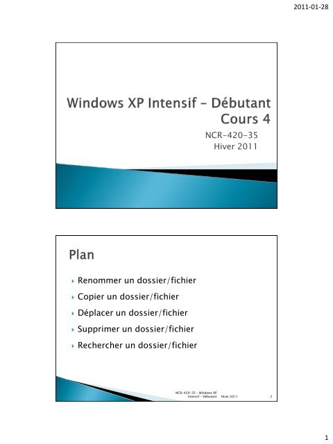 Windows XP dÃ©butant - Cours 4.pdf