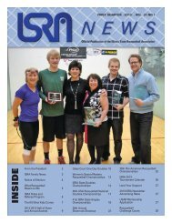 ISRA NL First Quarter 2013 - Illinois State Racquetball Association