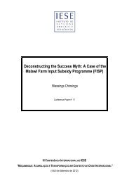 Deconstructing the Success Myth: A Case of the Malawi Farm ... - IESE