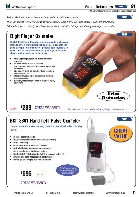 Pulse Oximeters - Vital Medical Supplies