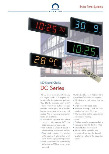 DC Series - MOBATIME Swiss Time Systems