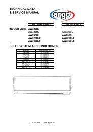 technical data & service manual split system air conditioner - Package