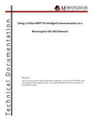 TriStar-MPPT as an EIA-485 Network Bridge (PDF, 485K) - Soligent