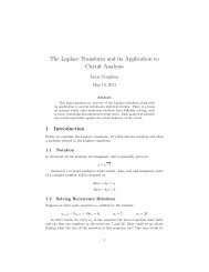 The Laplace Transform and its Application to Circuit Analysis