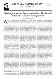 Neubeginn an der Österreichischen Akademie? - Alfred Klahr ...