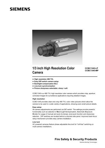 Camera de supraveghere video color Siemens CCBC1345MP