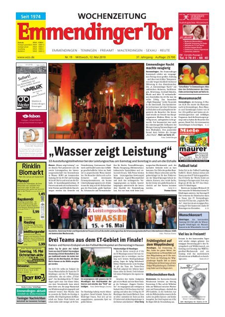 A Zwasser Zeigt Leistunga œ Ttc Ka Ndringen