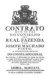 Contrato que se fez no Conselho da Real Fazenda com Joseph ...