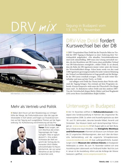 DAS MAGAZIN FÃœR REISEPROFIS 12. NOVEMBER ... - Travel-One