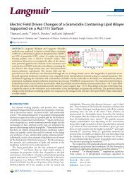 Electric Field Driven Changes of a Gramicidin Containing Lipid ...