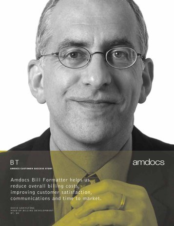 Amdocs Bill Formatter helps us reduce overall billing costs ...