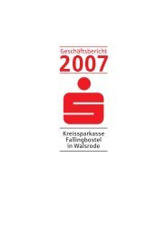 GeschÃ¤ftsbericht 2007 - Kreissparkasse Fallingbostel in Walsrode