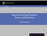 Inquisitorial Legal Systems: France and Germany - Faculty of Law