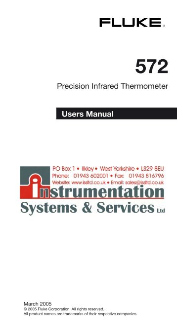 to download the Fluke 572 manual in PDF format - Instrumentation ...