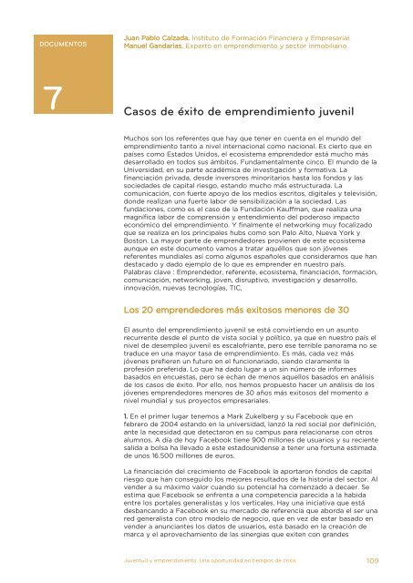 Revista 99. Juventud y emprendimiento. Una oportunidad ... - Injuve