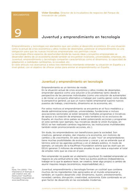 Revista 99. Juventud y emprendimiento. Una oportunidad ... - Injuve