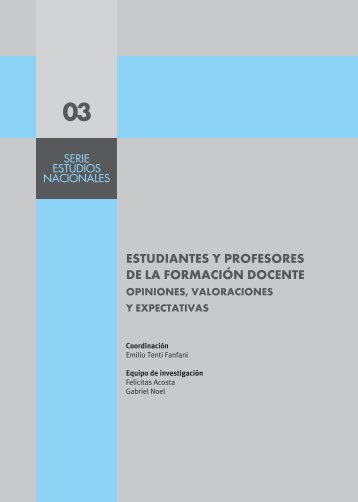 Estudiantes y profesores de los ISFD. Opiniones ... - Cedoc