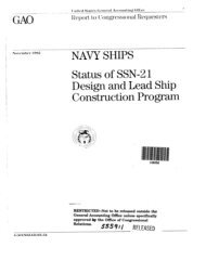 Status of SSN-21 Design and Lead Ship Construction Program