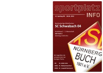 SC Schwabach 04 - TSV Nürnberg-Buch 1921 eV