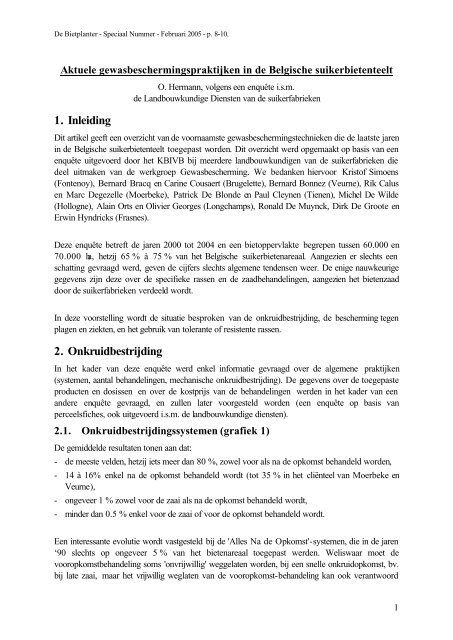 1. Inleiding 2. Onkruidbestrijding