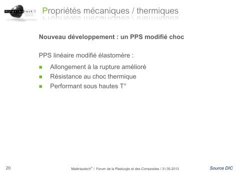 Propriétés - Allize-Plasturgie